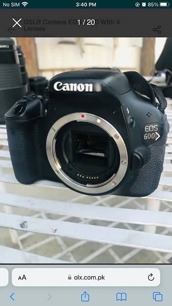 dslr canon 600D with 2 lenses……    urgent need of money 1
