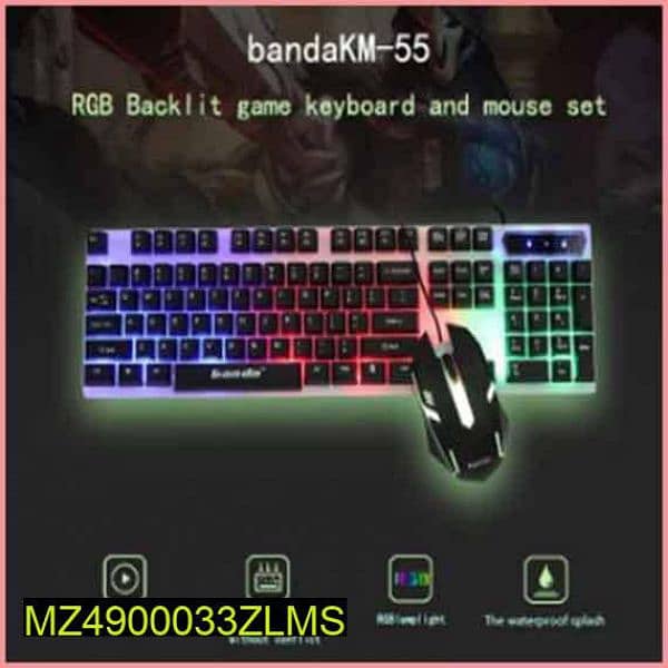 Colorful Led Gaming Keybord And mouse  in 3_5 days delivery RS125 0