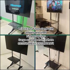 lcd led floor stand with wheels for office restaurant institute outlet