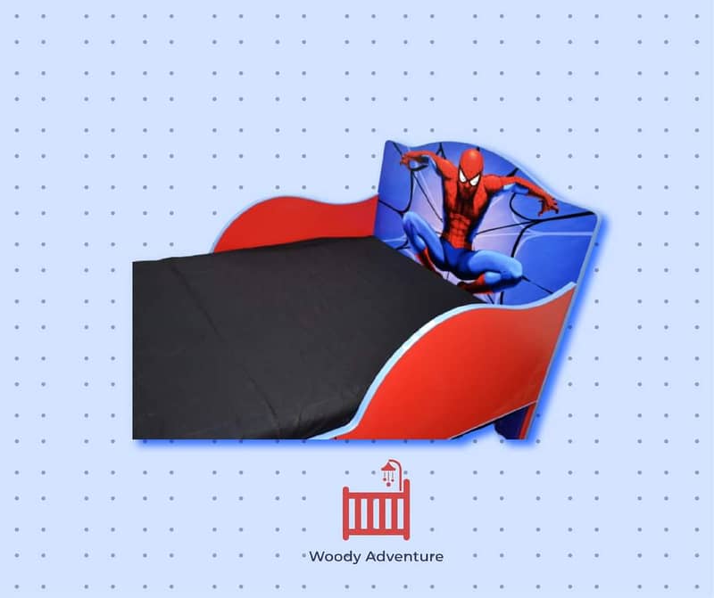 Kids Single Bed Spiderman, Superman Bed by Furnishoo Factory Outlet 2