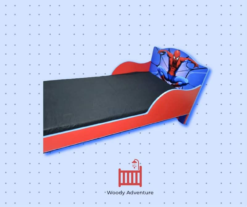 Kids Single Bed Spiderman, Superman Bed by Furnishoo Factory Outlet 3