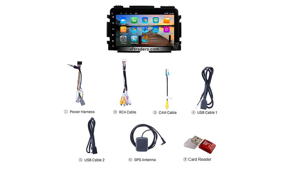 V7 Honda Vezel Car Android LCD LED Panel GPS navigation 3