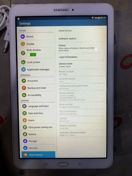 samsung tab E condition 10/10 impot dubai2gb ram8 gb memory 2