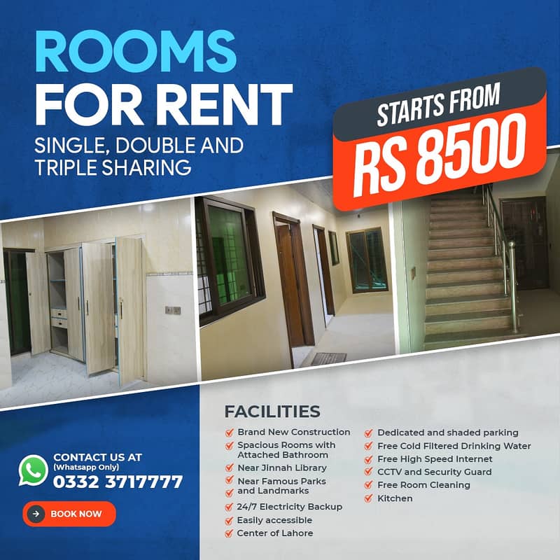 Brand New Fully Furnished and Serviced Rooms in the center of Lahore 0