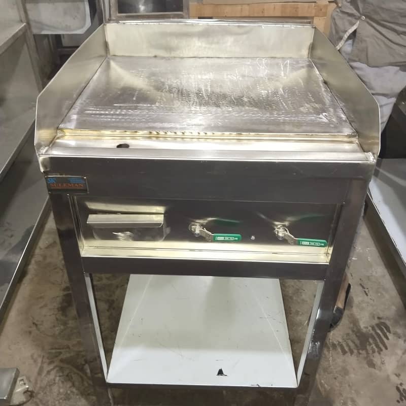 Breading table, kitchen Equipments, Working table, hot plate, Fryer 1