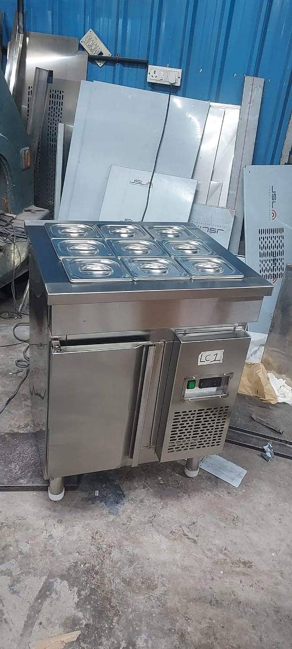 Breading table, kitchen Equipments, Working table, hot plate, Fryer 6