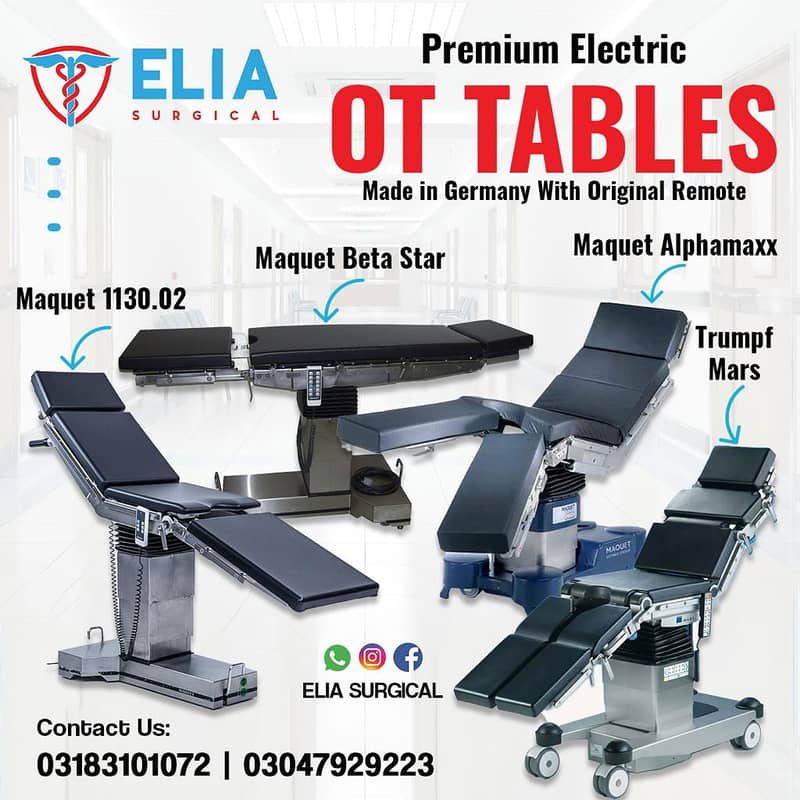 Premium Electric OT Tables Made in Germany with original Remotes 0