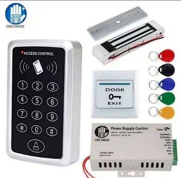 biometric attendance machine electric door lock access control system 2