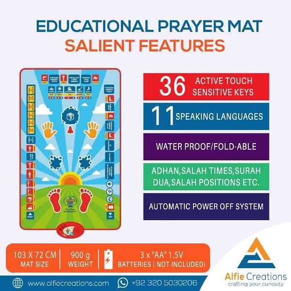 EID Gift for kids to offer Prayers | Educational Prayer Mat 3