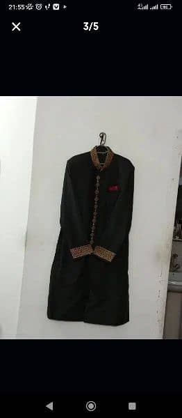 Black sherwani for sale 5