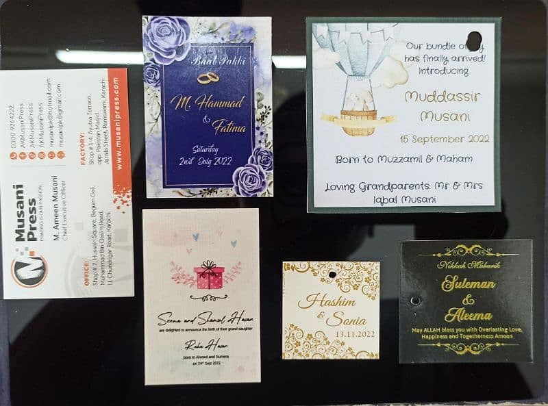 Visiting Card, Sticker, Label, Flyer, Tags, Wedding Card, Zipper Bags 18