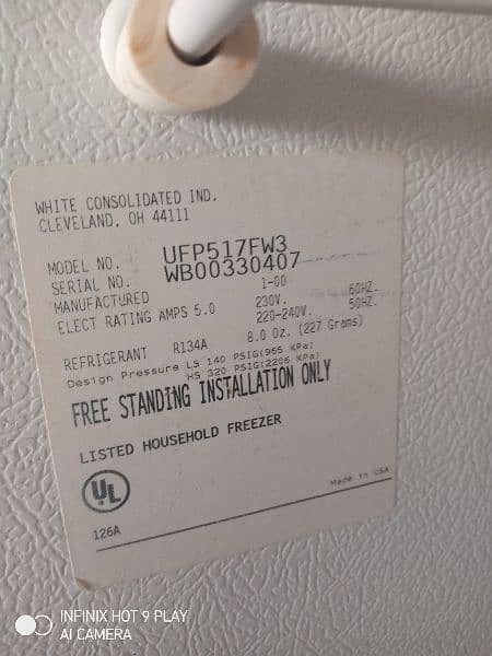 Frigidaire Vertical Freezer Import from USA 5