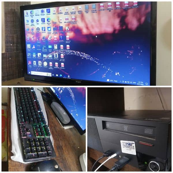 SELLING i3 4th Gen PC||4GB RAM=128GB SSD=LCD+keyboard & mouse 0