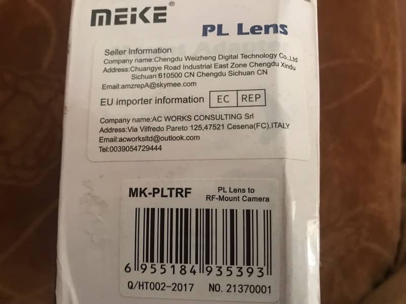 Meike Lens Adapter for PL-Mount Lens to Canon RF-Mount Camera 2