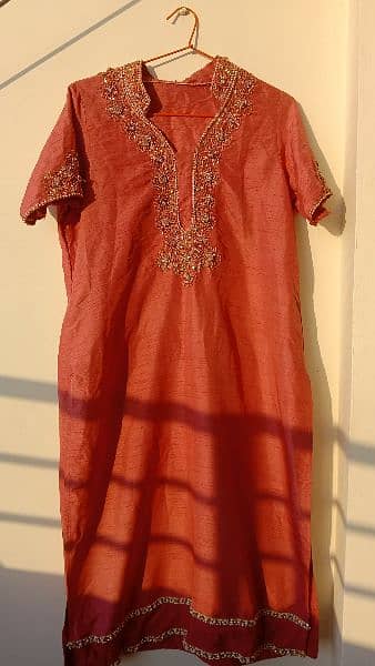 Two piece stiched karahi suit for women 9