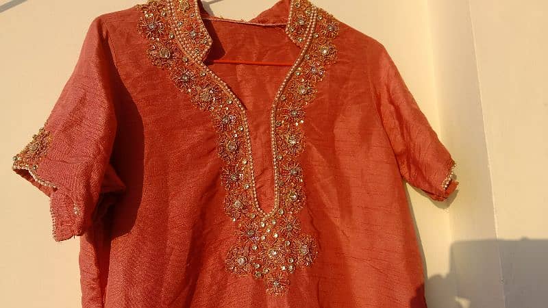 Two piece stiched karahi suit for women 12