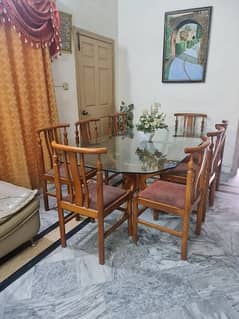 8 Chairs Large Size Dining Table