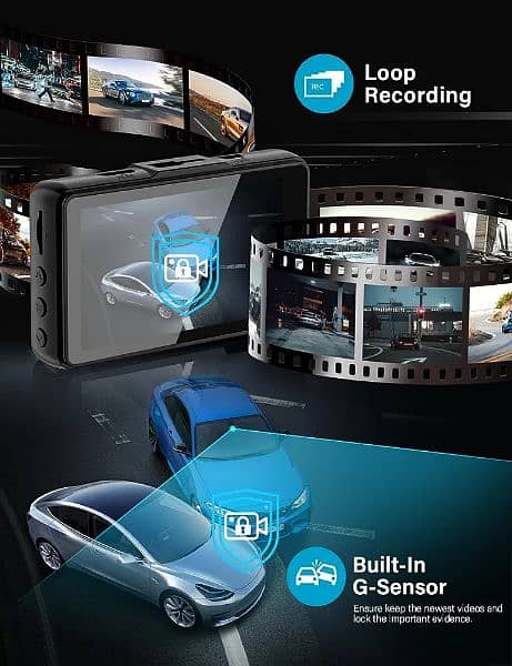 high quality dash camera available 4k hd 1080 GPS dual dash cam 3