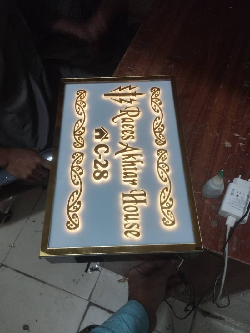 acrylic Sheet acrylic logo with light acrylic led sign base In Karachi 6