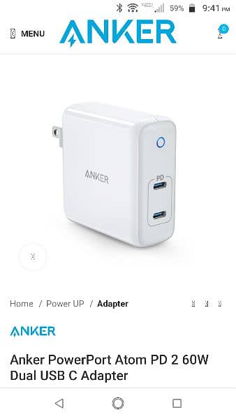 Anker for MacBook & laptops 60w charger 4