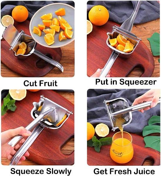 Hand press manual fruit juice Squeezer machine 3