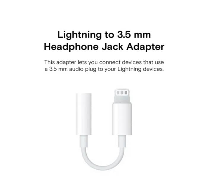 Iphone Apple Orignal Converter 3.5m Handfree Jack to Lightning 4