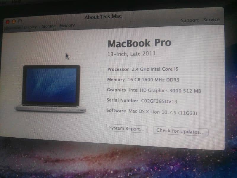 Macbook Pro, ci5, 16gb ram 500gb ssd, late 2011 7