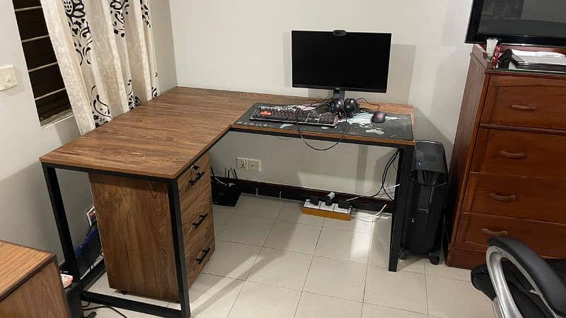 L Shaped Work Desk/Drawers/Workstation/Work Table/Desktop Table 5