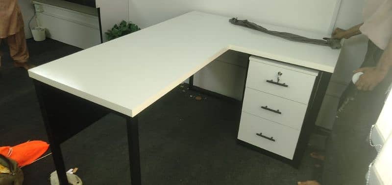 L Shaped Work Desk/Drawers/Workstation/Work Table/Desktop Table 6