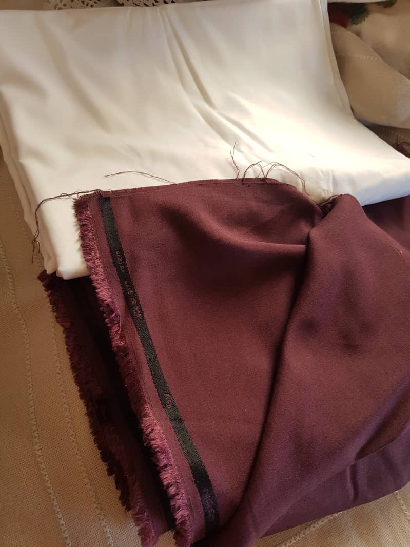 Premium maroon kurta+ cotton  trouser (unstitched) 2