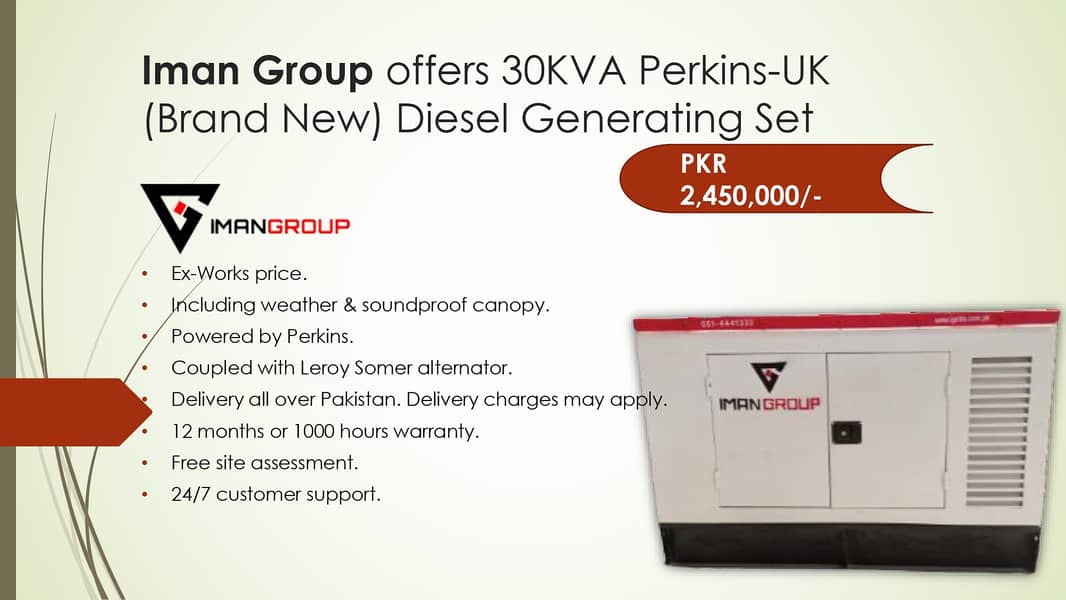 Diesel Generator Perkins (UK model) 20KVA Diesel Generator 3