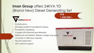 Diesel Generator 24 KVA Diesel Generator YD