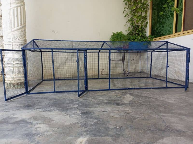 Cage. hen cage . pinjra . 3 portion cage new iron cage. exchange psble 3