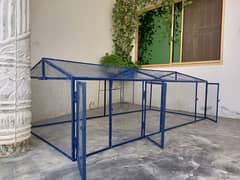 Cage. hen cage . pinjra . 3 portion cage new iron cage. exchange posble