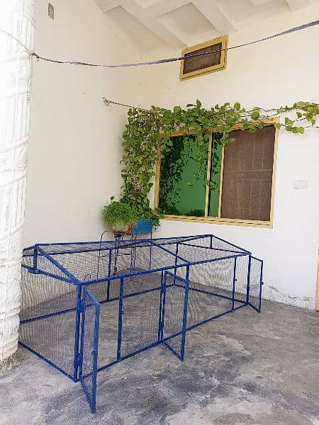 Cage. hen cage . pinjra . 3 portion cage new iron cage. exchange psble 4