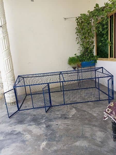 Cage. hen cage . pinjra . 3 portion cage new iron cage. exchange psble 6