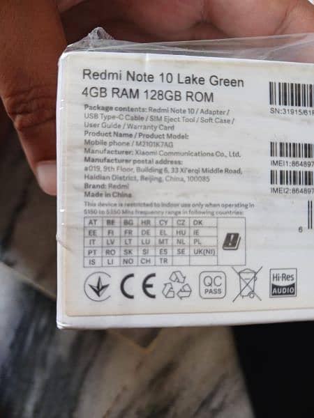 Mi Redmi Note 10 - 4gb/128gb - like brand new Mi Original Official PTA 16