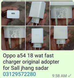 oppo a54 18 wat fast charger original adopter for Sall jhang sadar