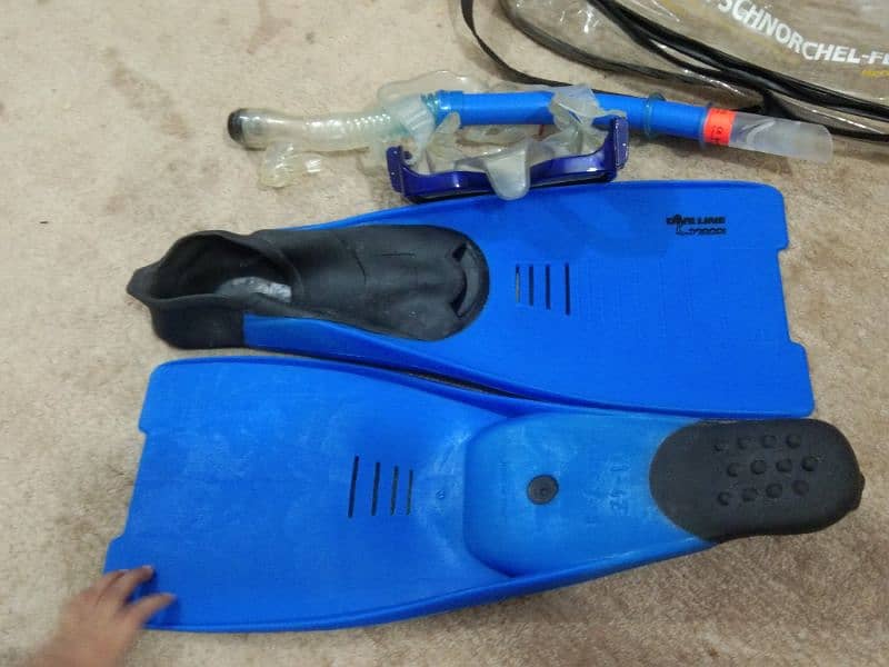 DiveLine by ROYALBEACH Snorkel set for Diving swimming Fins 10