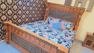 Bed/ Dressing table / Complete Bed set with side tables/ wooden bed