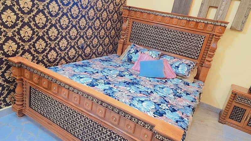 Bed/ Dressing table / Complete Bed set with side tables/ wooden bed 0