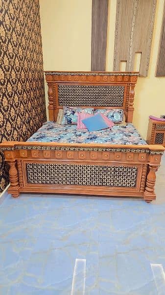 Bed/ Dressing table / Complete Bed set with side tables/ wooden bed 3