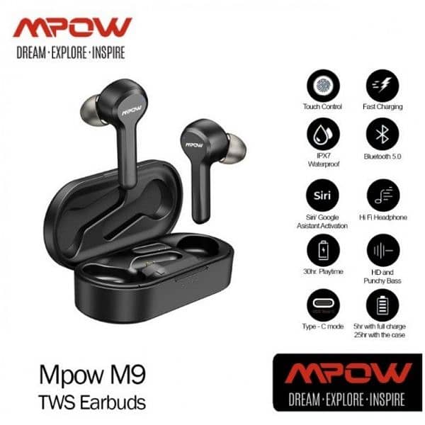 Mpow M9 Wireless Earbubs 2