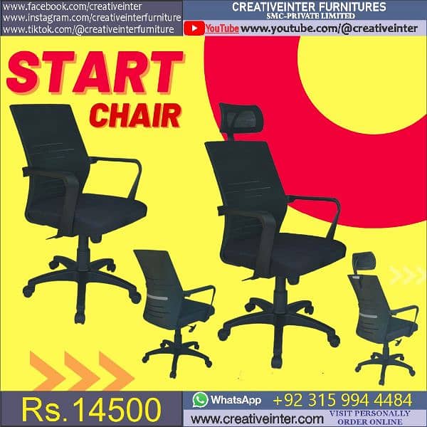 Office chair table study desk guest sofa visitor meeting mesh gaming 3