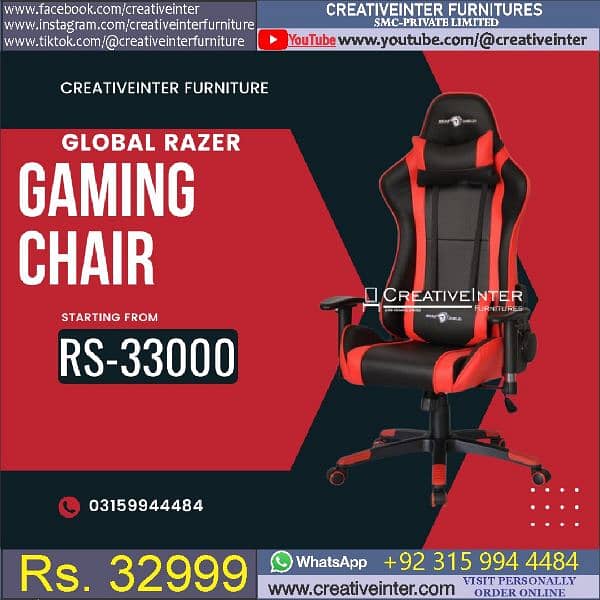 Global Razer gaming Office chair Executive table study desk meeting 0