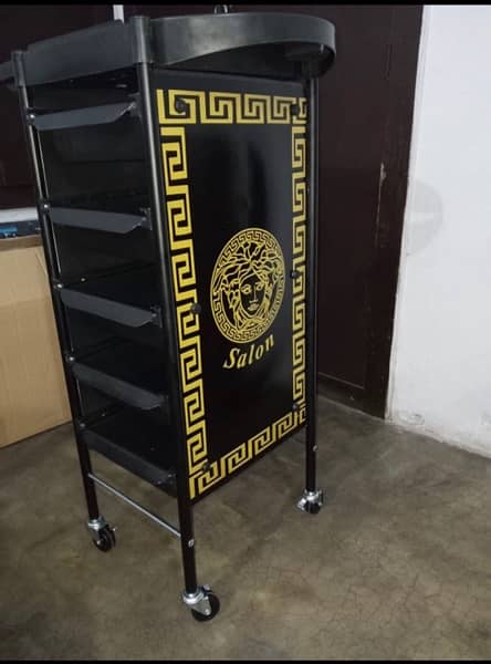 Saloon Trolley 5 Trays With adjustable wheel lock 6