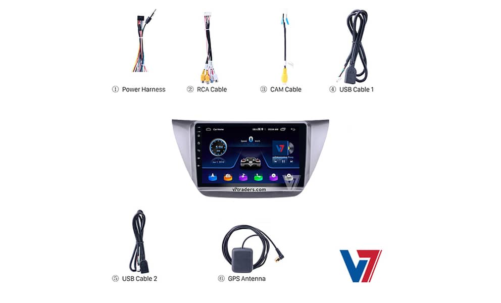 V7 Mitsubishi Lancer 2005 Android Panel LCD LED Car GPS Navigation Tar 3