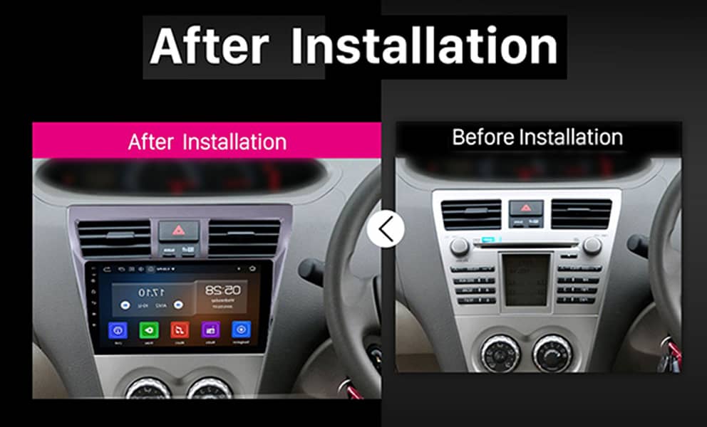 V7 Toyota Belta Car Android LCD Panel GPS Navigation Player Indash 1