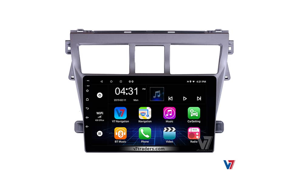 V7 Toyota Belta Car Android LCD Panel GPS Navigation Player Indash 10