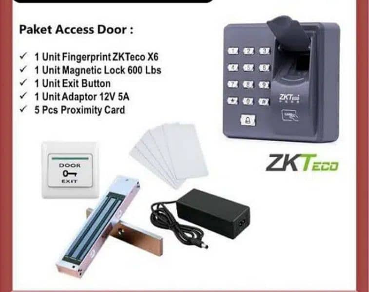 biometric attendance machine electric door lock access control system 3